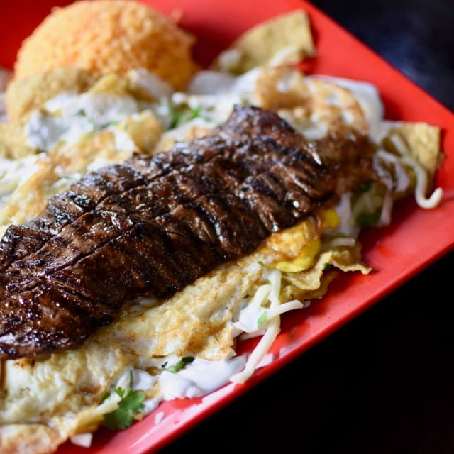 Carne Asada Chilaquiles.